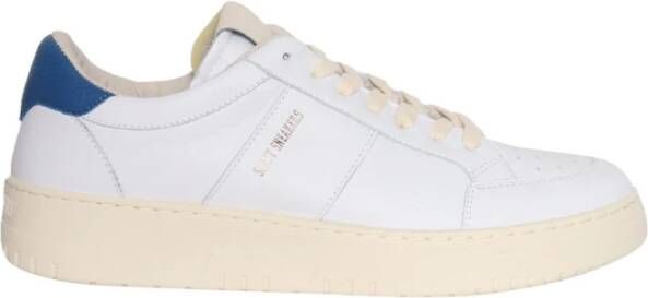 Saint Sneakers Elektrisch Blauw Leren Sneakers White Dames