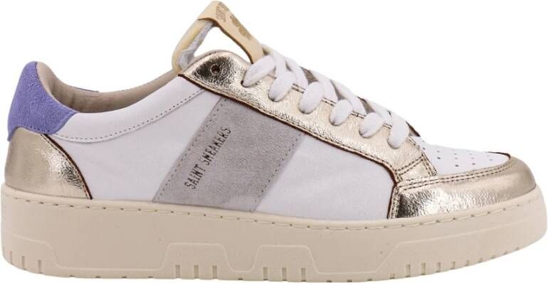 Saint Sneakers Leren Sneakers met Suède Banden Multicolor Dames