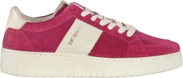 Saint Sneakers Paars Beige Leren Sneakers voor Dames Purple Dames