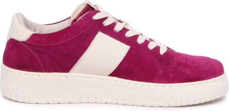 Saint Sneakers Paars Beige Leren Sneakers voor Dames Purple Dames