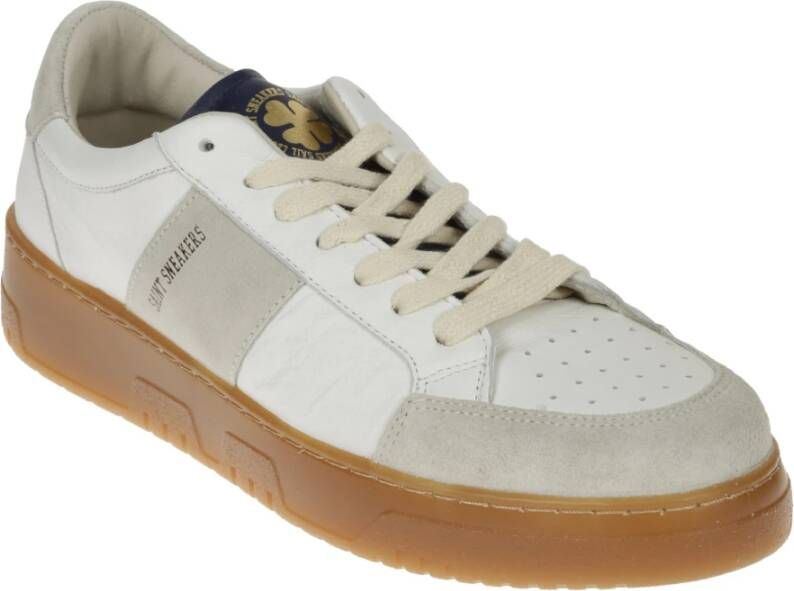 Saint Sneakers Geperforeerde Leren Sneakers White Heren - Foto 2
