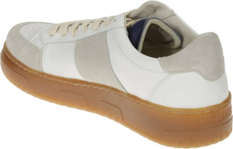 Saint Sneakers Geperforeerde Leren Sneakers White Heren - Foto 3