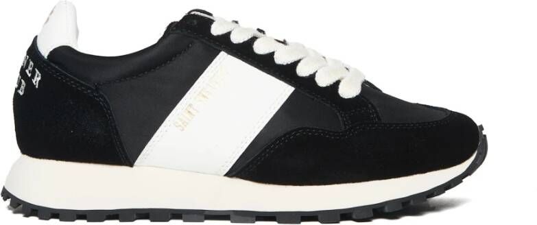 Saint Sneakers Zwarte Suède en Stoffen Runner Sneakers Black Dames - Foto 3