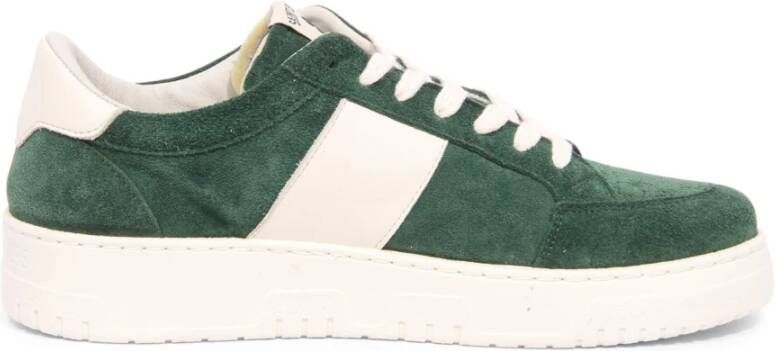 Saint Sneakers Donkergroene Suède Vetersneakers Green Heren