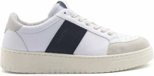 Saint Sneakers Witte Leren Sneakers met Geperforeerde Neus White Heren