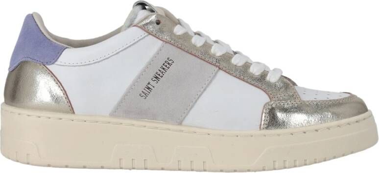 Saint Sneakers Leren Sneakers met Suède Banden Multicolor Dames - Foto 2