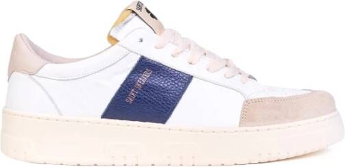 Saint Sneakers Witte Leren Sneakers met Geperforeerde Neus White Heren