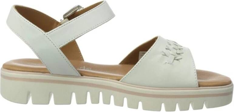 Salamander Flat Sandals White Dames