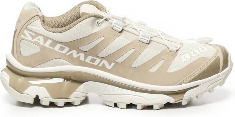 Salomon Beige Sneakers met Elastische Trekkoord