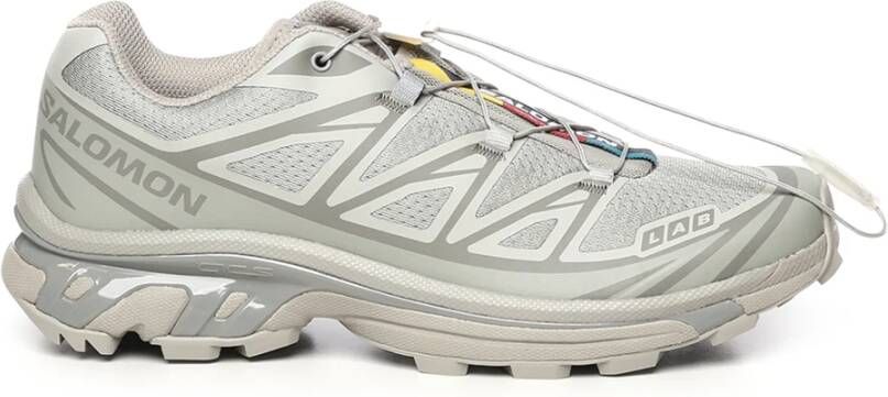 Salomon Grijze Mesh Sneakers met Quicklace Systeem