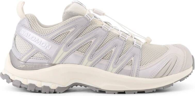 Salomon Grijze Sneakers met Quick-lace Sluiting