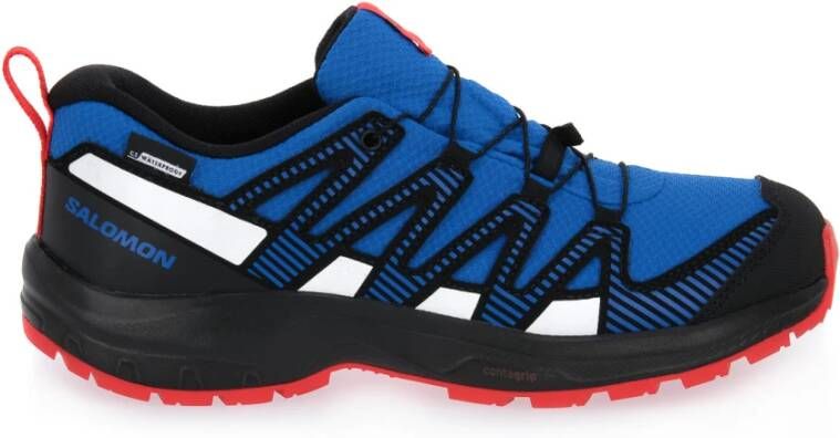 Salomon XA Pro V8 CSWP Junior Trailrunningschoenen blauw zwart