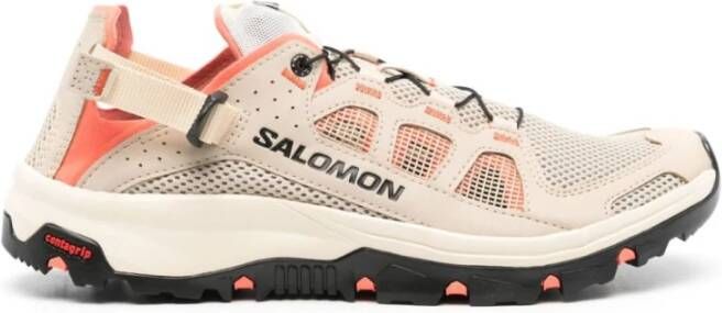 Salomon Panelled Mesh Sneakers Beige Dames
