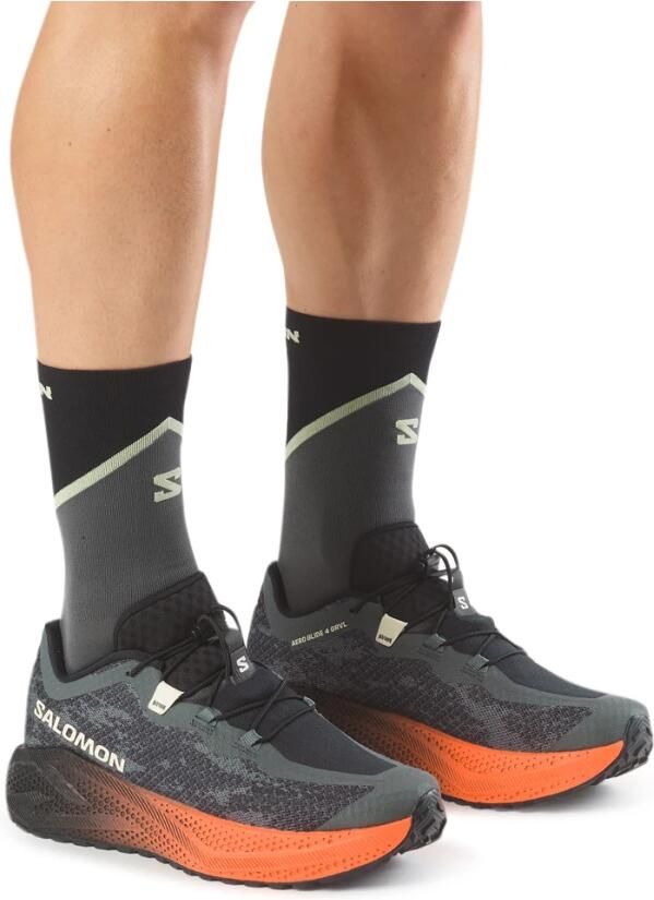 Salomon Amer Sports Salomon AERO GLIDE 4 GRVL Hardloopschoenen Urban Chi Zwart Lime Cream - Foto 3