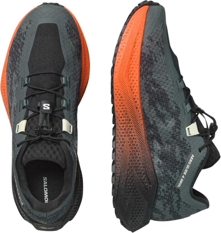 Salomon Amer Sports Salomon AERO GLIDE 4 GRVL Hardloopschoenen Urban Chi Zwart Lime Cream - Foto 4