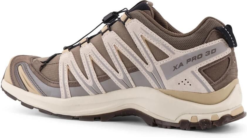 Salomon Beige Sneakers met Quicklace Sluiting