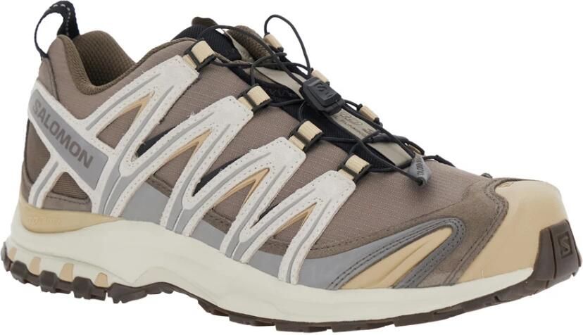 Salomon Bruine Sneakers met Bedrukt Logo