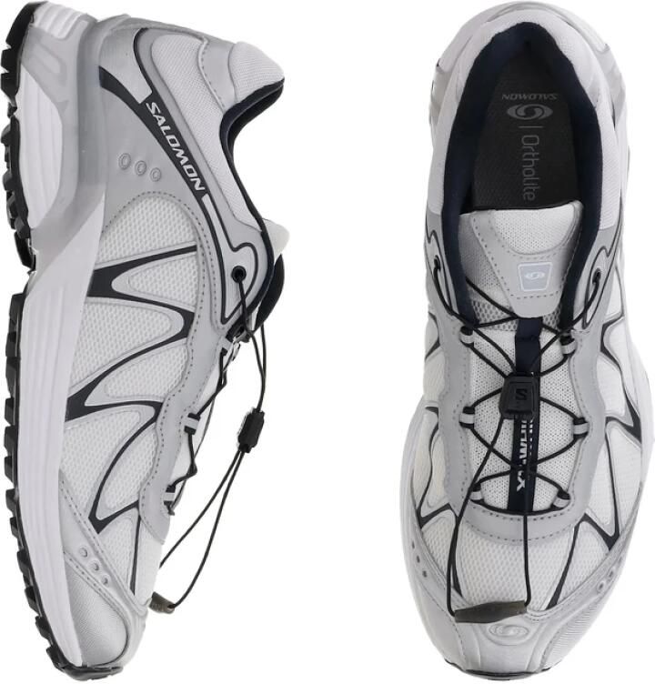 Salomon Witte Mesh Toggle Sneakers Marineblauw