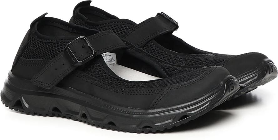 Salomon Zwarte Mesh Sneakers met Gespband