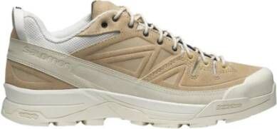 Salomon Suede Panel Lace-Up Sneakers Beige Heren