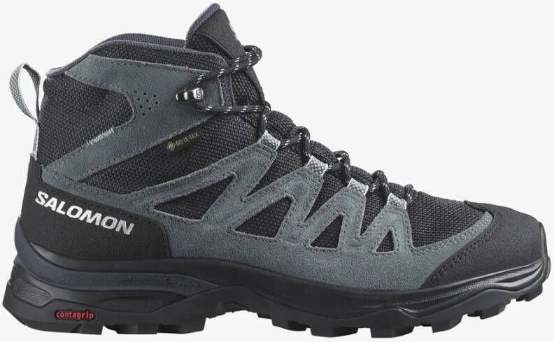 Salomon Women's X Ward Leather Mid GTX Wandelschoenen grijs zwart