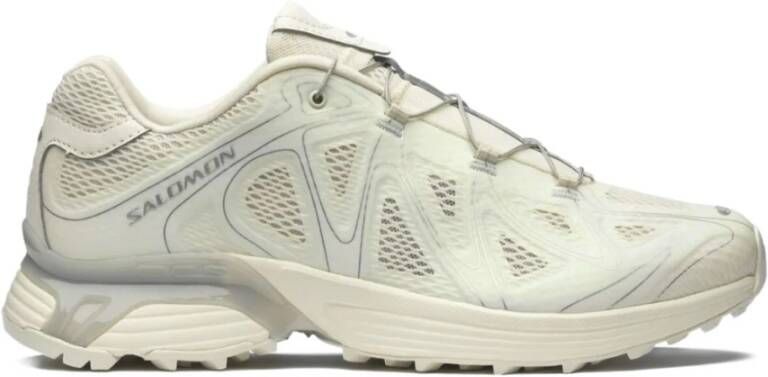 Salomon Witte Mesh Sneakers Laag-Top Vetersluiting