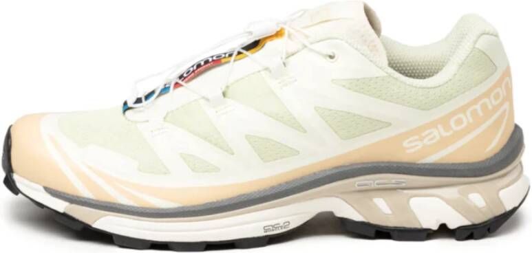 Salomon Xt-6 Aloe Wash Hazelnut Feather Gray Sneakers White Heren