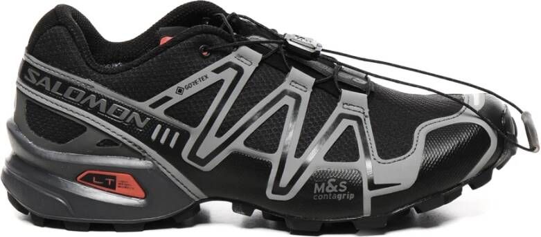 Salomon Zwarte Mesh Sneakers met Coulisse Sluiting