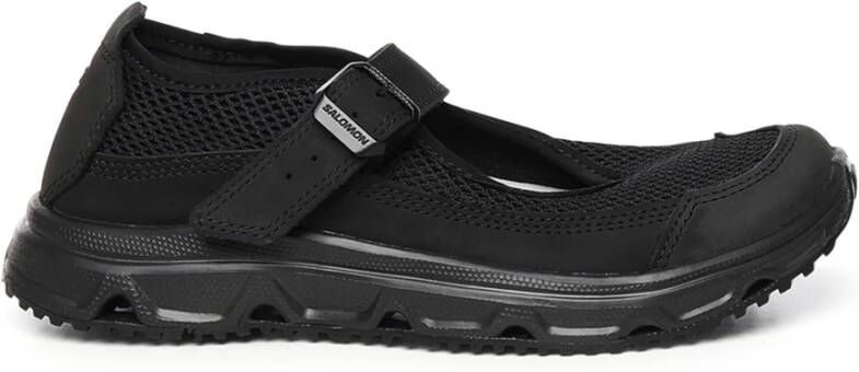 Salomon Zwarte Mesh Sneakers met Gespband