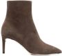 Ferragamo Groene Suède Enkellaarsje Middelhakken - Thumbnail 1