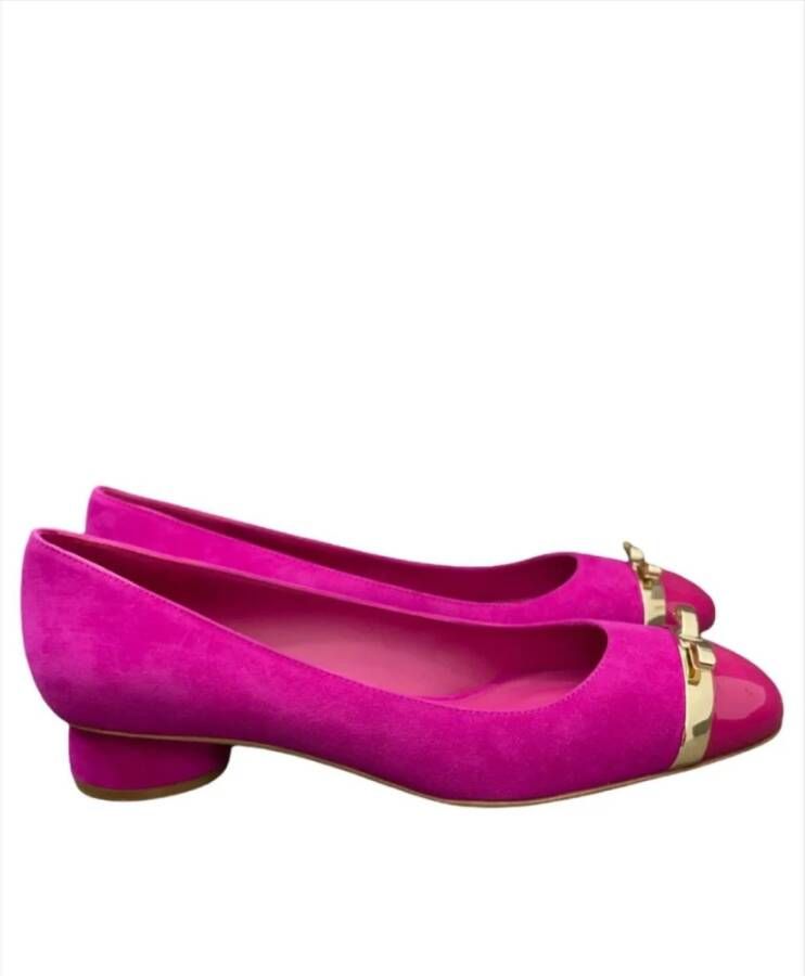 Salvatore Ferragamo Ballerina Schoenen Roze Dames