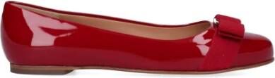 Salvatore Ferragamo Rode platte schoenen Elegant stijl Red Dames