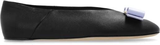 Salvatore Ferragamo Elegante Ballet Flats voor Vrouwen Black Dames