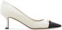 Salvatore Ferragamo Bicolored middelhoge leren pumps White Dames - Thumbnail 1