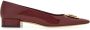 Salvatore Ferragamo Bordeauxleren Instapmodel Vierkante Neus Schoenen Red Dames - Thumbnail 1