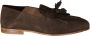 Salvatore Ferragamo Bruine Loafer Schoenen met Franje Detail Brown Heren - Thumbnail 1