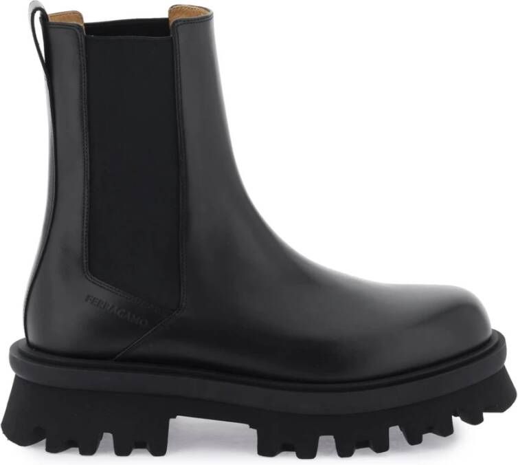 Salvatore Ferragamo Chelsea Boots Black Heren