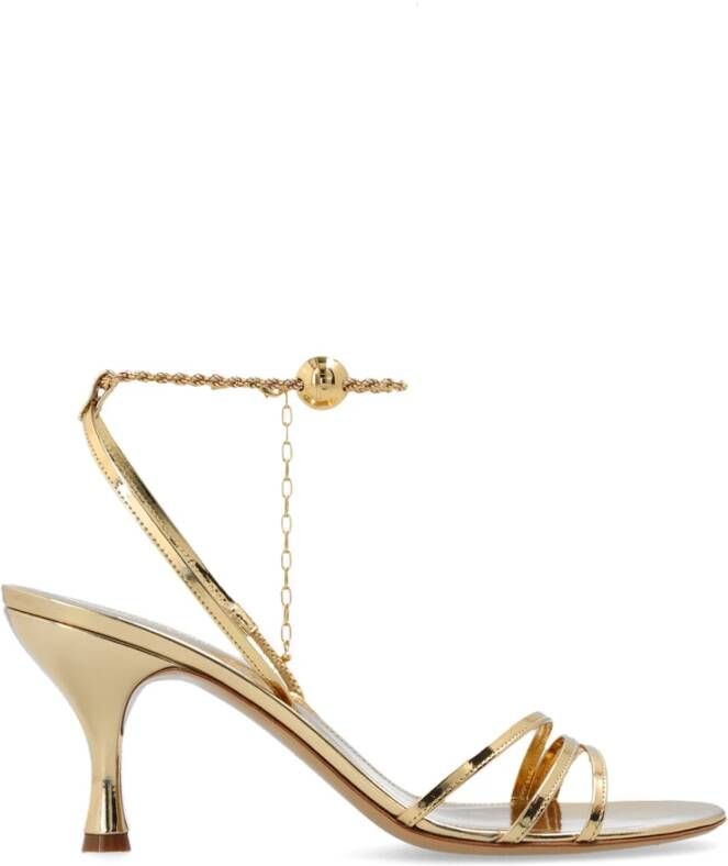 Salvatore Ferragamo Dennis sandalen met hak Yellow Dames