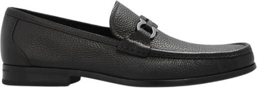 Salvatore Ferragamo Donkerbruine Grandioso Loafers Black Heren