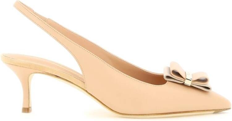 Salvatore Ferragamo Dubbele Boog Lamsleren Sling-back Pumps Pink Dames - Foto 3