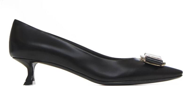 Salvatore Ferragamo Elegante Hakken Schoenen Black Dames