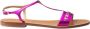 Salvatore Ferragamo Paarse Leren Zomer Sandalen voor Vrouwen Purple Dames - Thumbnail 4