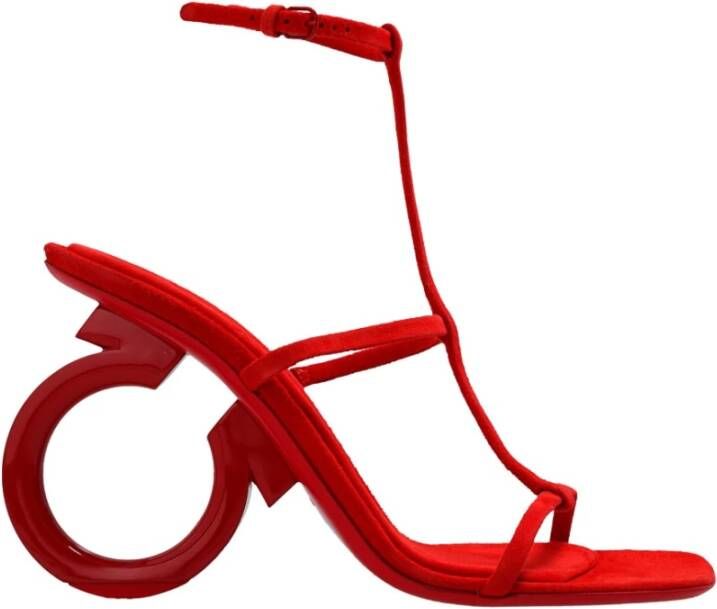 Salvatore Ferragamo Rode hoge hak sandalen Ss23 Rood Dames