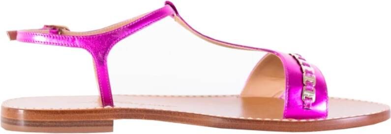 Salvatore Ferragamo Flat Sandals Roze Dames