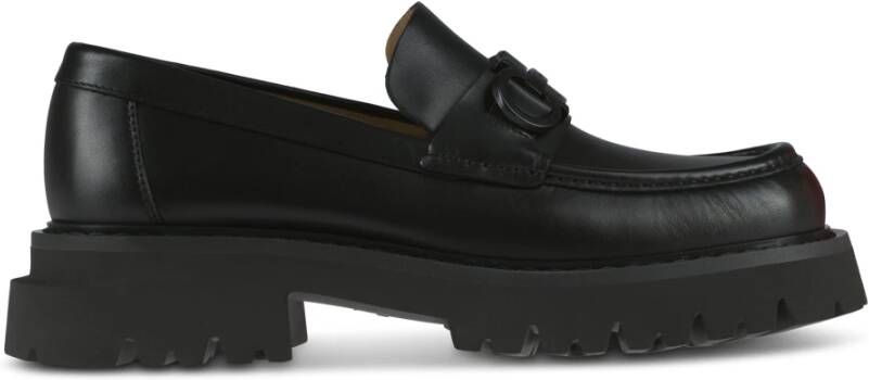 Salvatore Ferragamo Florian Platte Schoenen Black Heren