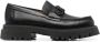 Salvatore Ferragamo Florian Vierkante Neus Leren Loafers Black Heren - Thumbnail 3