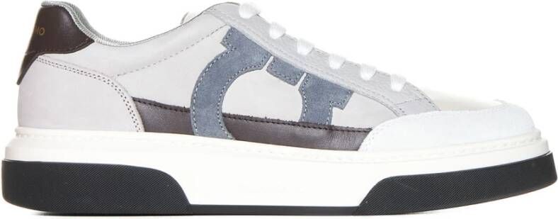 Salvatore Ferragamo Ganc Sneaker Wit White Heren