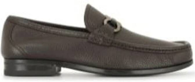 Salvatore Ferragamo Gancini-Detail Mocassins Grandioso Marron Brown Heren