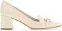 Salvatore Ferragamo Gancini Gesp Lakleren Pumps White Dames - Thumbnail 1