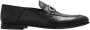 Salvatore Ferragamo Zwarte Leren Metalen Band Loafers Black Heren - Thumbnail 2